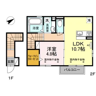 コージーコート朝日【2階】の間取り