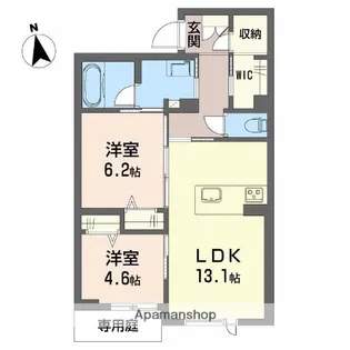 シャーメゾン ロジュエール桑名駅西【1階】の間取り