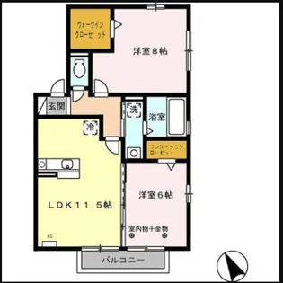 エムズスクエア B【2階】の間取り