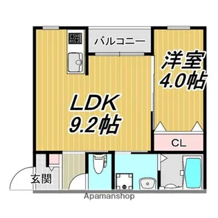 LECOCON四日市Ⅵ【3階】の間取り