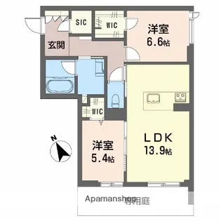 シャーメゾンサクラスクエア本郷【1階】の間取り