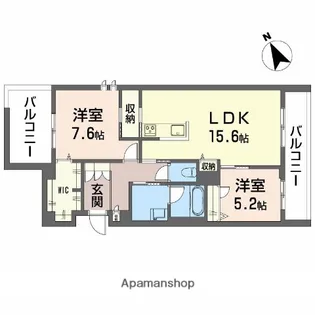 シャーメゾンサクラスクエア本郷【2階】の間取り