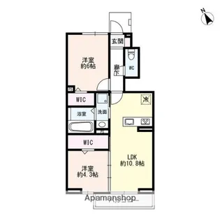 2LDKの間取り画像