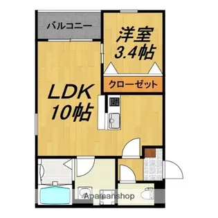 LECOCON四日市Ⅷ【3階】の間取り