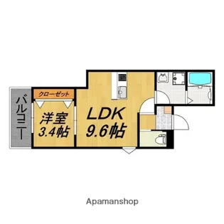 LECOCON四日市Ⅸ【2階】の間取り