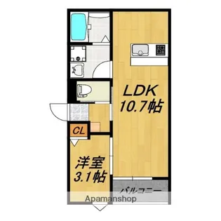 LECOCON四日市Ⅸ【1階】の間取り