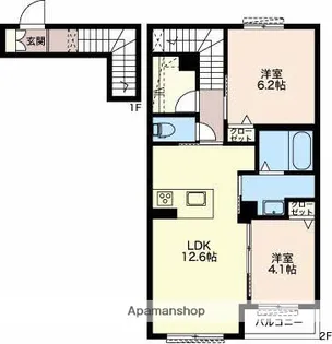 メゾン筒尾【2階】の間取り