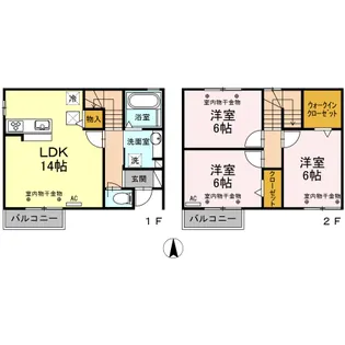 グランドソレイユII A棟【1階】の間取り