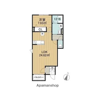 ベレッツァ伊坂台【1階】の間取り