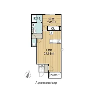 ベレッツァ伊坂台【1階】の間取り