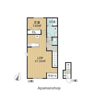 ベレッツァ伊坂台【2階】の間取り