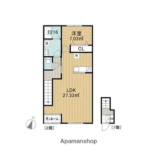 ベレッツァ伊坂台【2階】の間取り