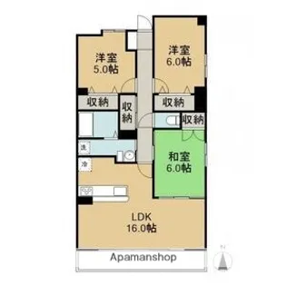 コート梅ヶ丘【6階】の間取り