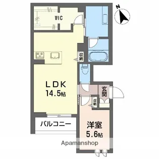 ボワ・アヌール【3階】の間取り