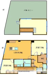 ブルースカイマンション諏訪栄【3階】の間取り