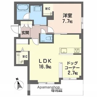 シャーメゾン ラ テラ【1階】の間取り