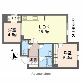 シャーメゾン ラ テラ【1階】の間取り