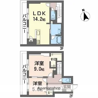 シャーメゾン ラ テラ【2階】の間取り