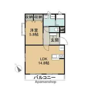 エムズ リジエイル【1階】の間取り