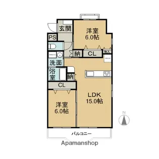 マスターズ・フォート【201号室】の間取り