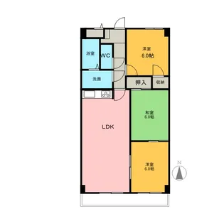 プロミネント四日市【9階】の間取り