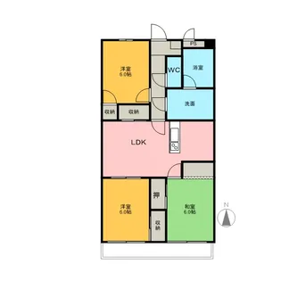 プロミネント四日市【9階】の間取り