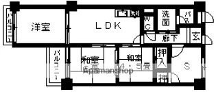 ヒラボウマンション富洲原【5階】の間取り