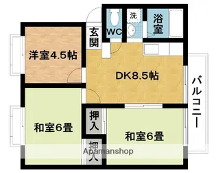 ハイツエバーグリーンA【2階】の間取り