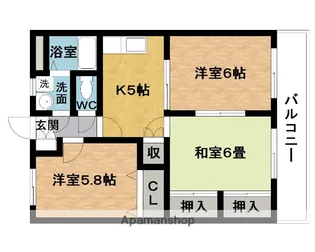 メゾン・ド・マリエール【3階】の間取り