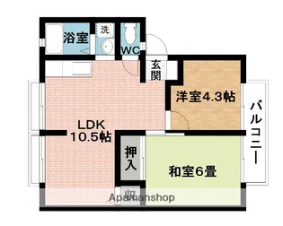 メゾン・ドゥ・ラリオンスC【2階】の間取り