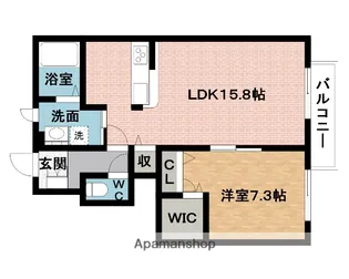クローバーコートA【1階】の間取り