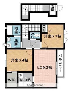 グランシャリオ【2階】の間取り