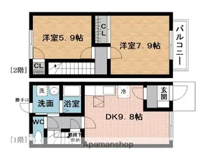 シティハイム【1階】の間取り