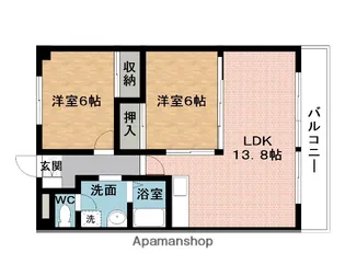 リパルティーレ伊賀【4階】の間取り