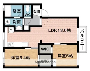 メゾンヴェルトB【2階】の間取り