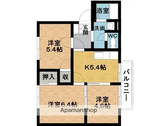 グラシオアエベA【2階】の間取り