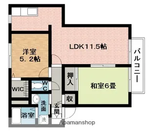 マ,メゾンA【1階】の間取り