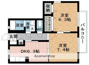 グリーンホームズ【1階】の間取り
