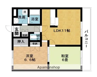 HUMMING UENO(ハミングウエノ)【2階】の間取り
