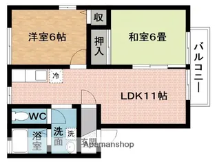 ヒルトップ利平治C【2階】の間取り