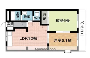 エクセル緑ヶ丘【1階】の間取り