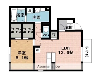 サニーウェル.木興A【1階】の間取り