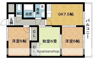 サランバン金剛Ⅱ【4階】の間取り