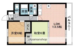 サランバン金剛Ⅱ【2階】の間取り
