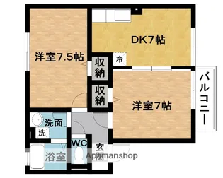 DEDANS BOIS(ドゥダン ボア)B【2階】の間取り