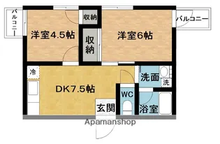 グリーンピア上野【3階】の間取り