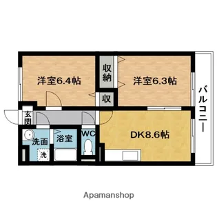 フラット立石(御代)E棟【2階】の間取り