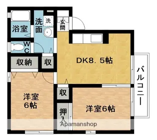 コーポルグラン【2階】の間取り