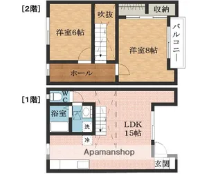 メープルコートB【1階】の間取り