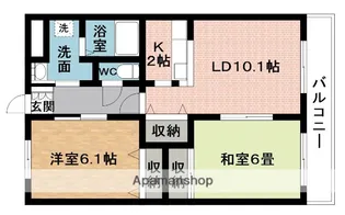 メゾンエトワール【2階】の間取り
